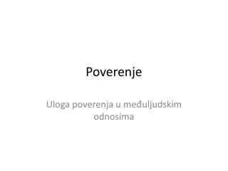 poverenje