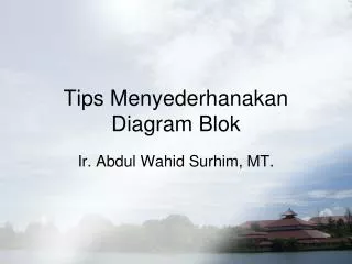 tips menyederhanakan diagram blok
