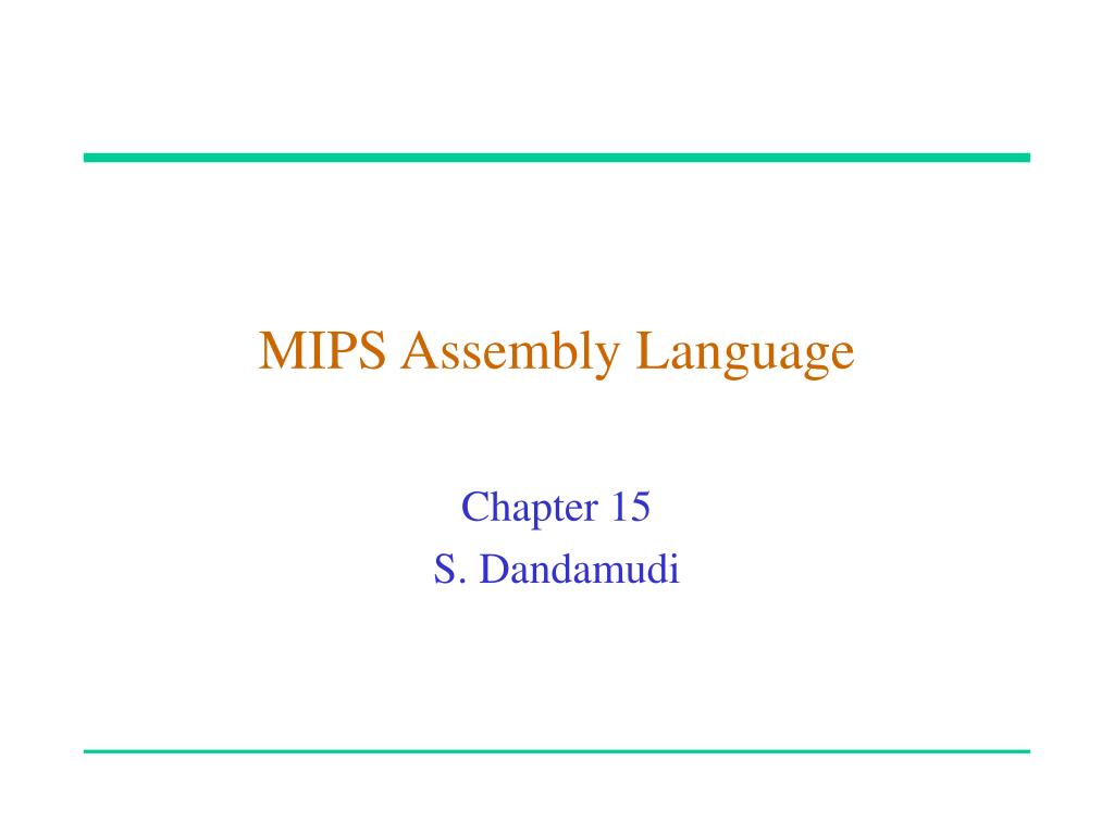 PPT - MIPS Assembly Language PowerPoint Presentation, free download ...