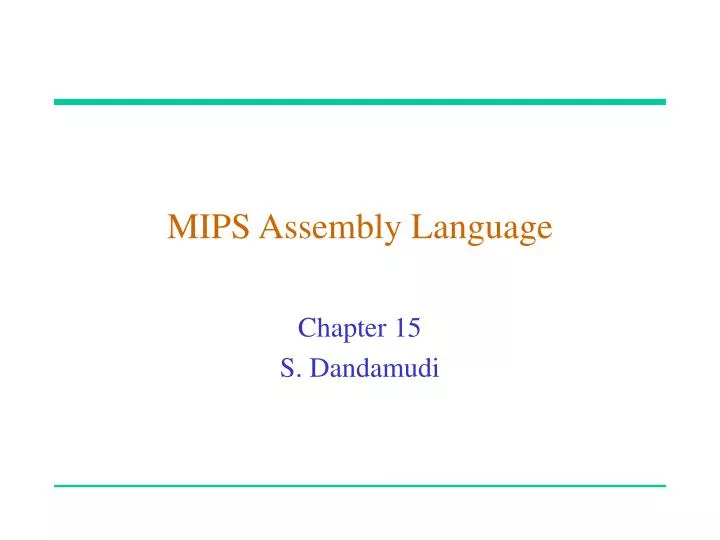 mips assembly language