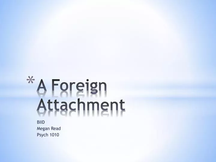 a foreign attachment