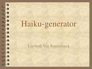 haiku generator