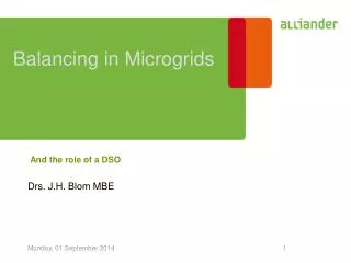 Balancing in Microgrids