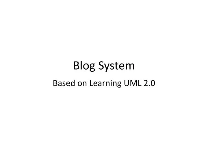 blog system