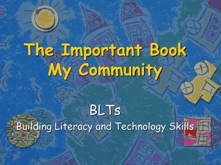 the important book my community