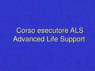 corso esecutore als advanced life support