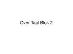 Over Taal Blok 2 - slide 1