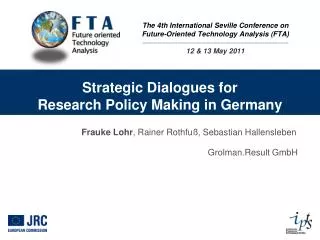 Strategic Dialogues for Research Policy Making in Germany