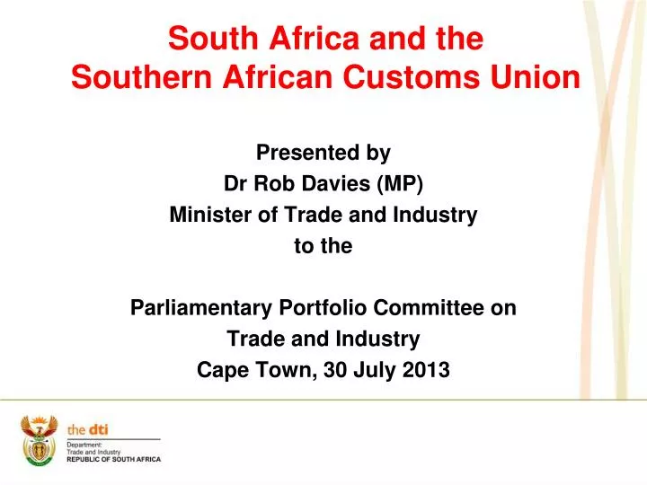 south africa and the southern african customs union
