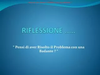 riflessione