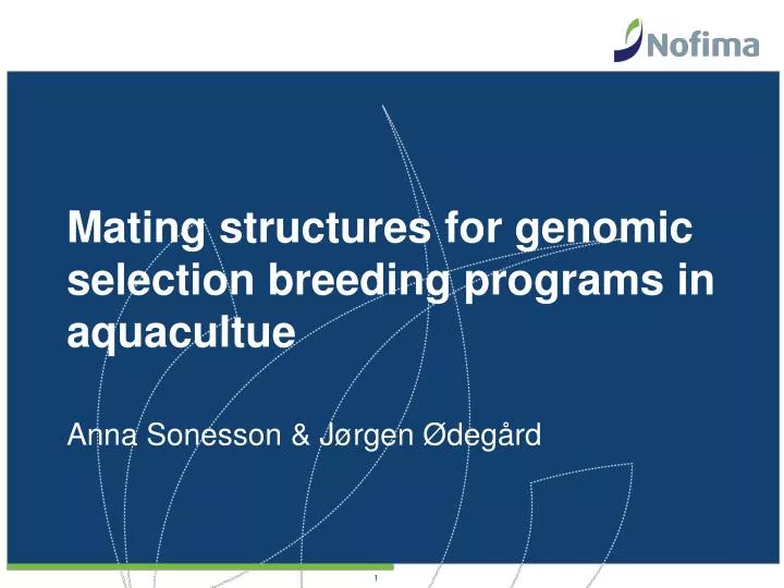 mating structures for genomic selection breeding programs in aquacultue