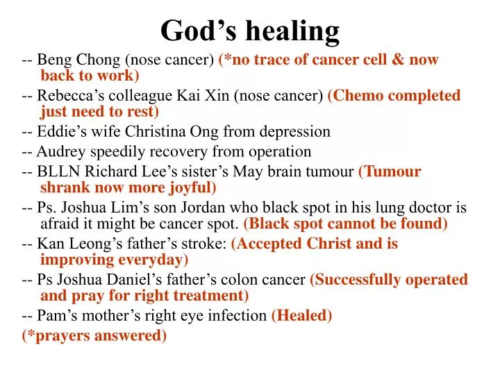 god s healing