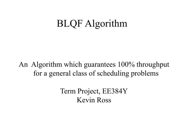 blqf algorithm