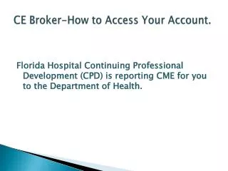CE Broker-How to Access Your Account.