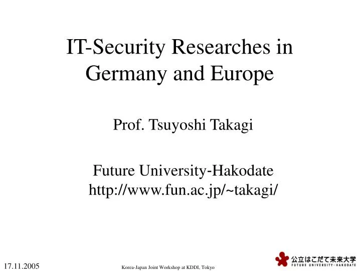 it security researches in germany and europe
