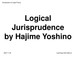 Logical Jurisprudence by Hajime Yoshino