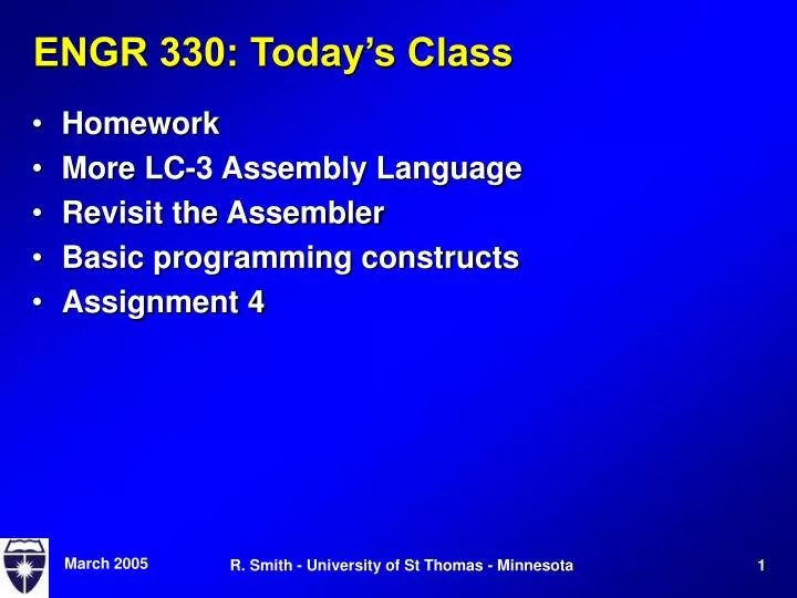 engr 330 today s class