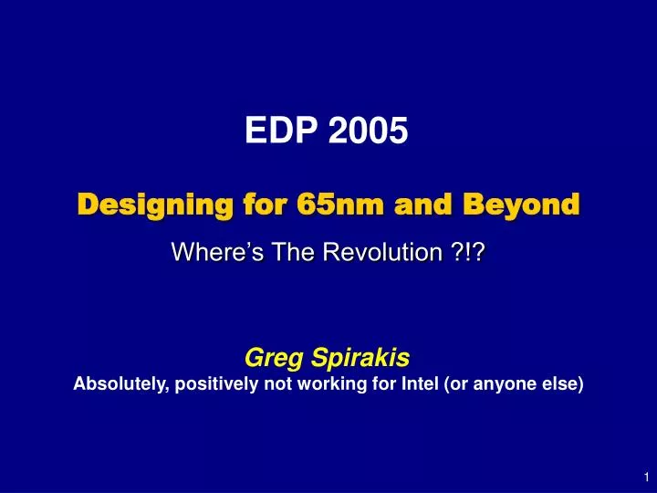 designing for 65nm and beyond