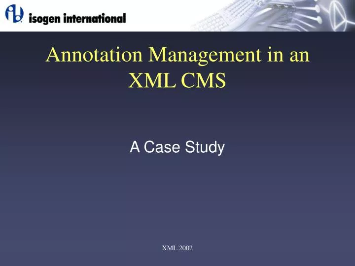 annotation management in an xml cms