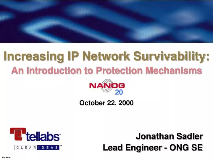 increasing ip network survivability an introduction to protection mechanisms