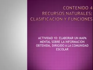 contenido 4 recursos naturales clasificacion y funciones