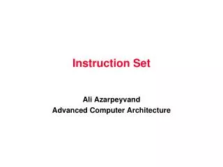 Instruction Set