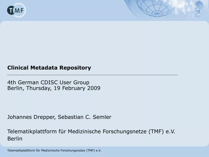 clinical metadata repository