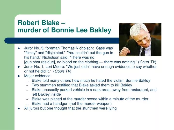 robert blake murder of bonnie lee bakley