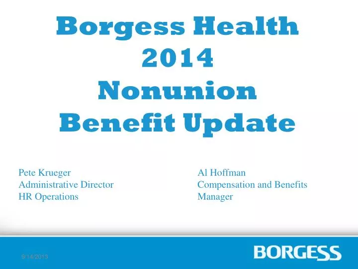 borgess health 2014 nonunion benefit update