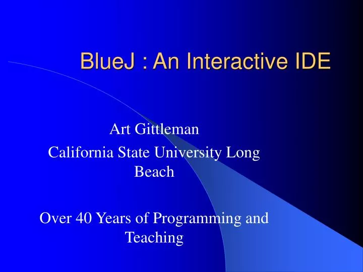 bluej an interactive ide