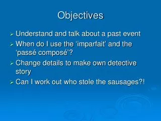 objectives