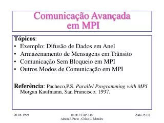 comunica o avan ada em mpi