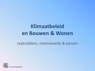 klimaatbeleid en bouwen wonen