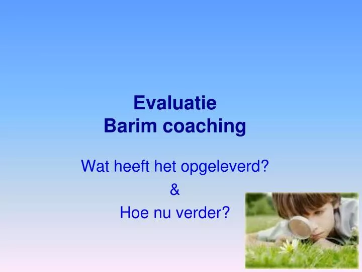 evaluatie barim coaching