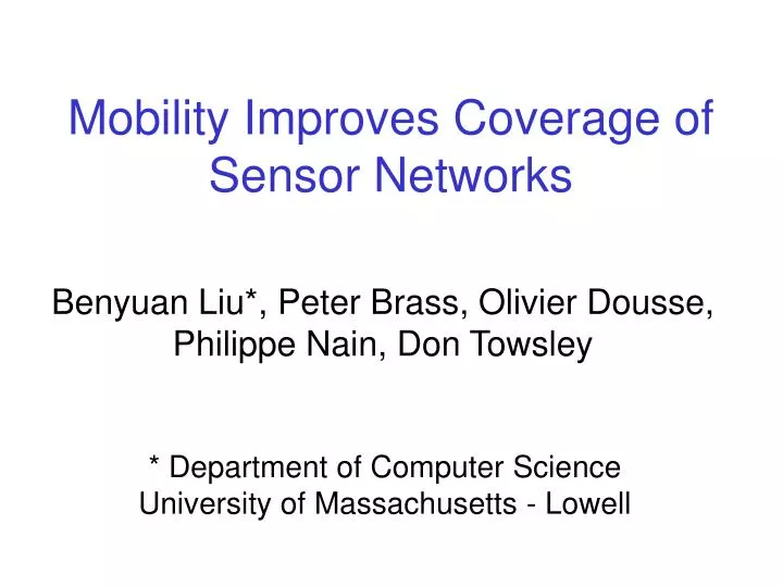 mobility improves coverage of sensor networks
