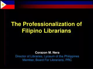 The Professionalization of Filipino Librarians