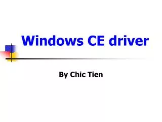 Windows CE driver