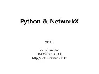 Python &amp; NetworkX