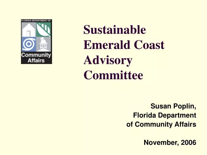 sustainable emerald coast advisory committee