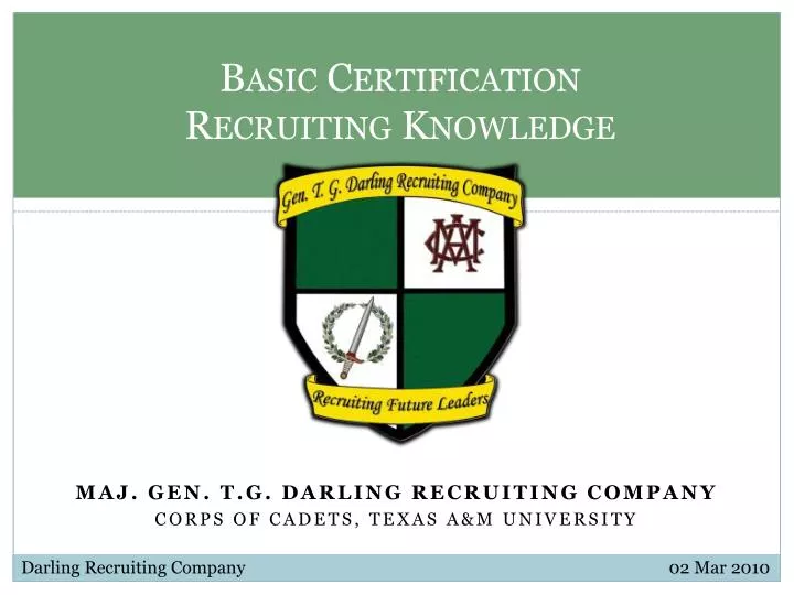 basic certification recruiting knowledge