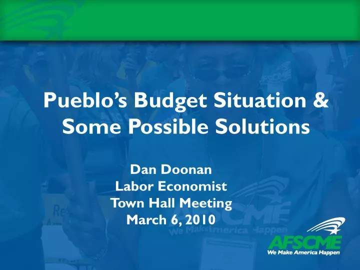 pueblo s budget situation some possible solutions