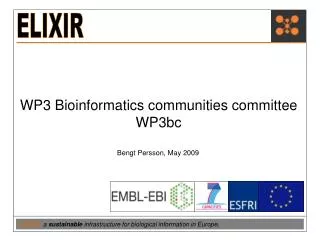 WP3 Bioinformatics communities committee WP3bc