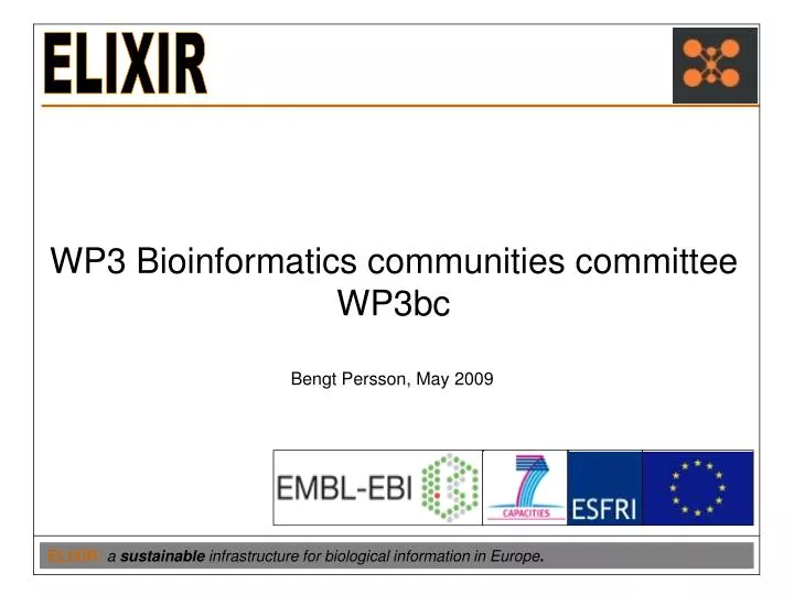 wp3 bioinformatics communities committee wp3bc