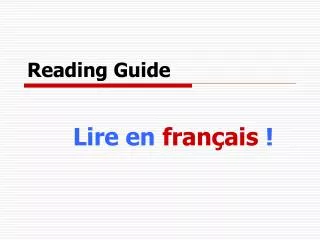 Reading Guide