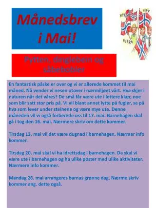 m nedsbrev i mai