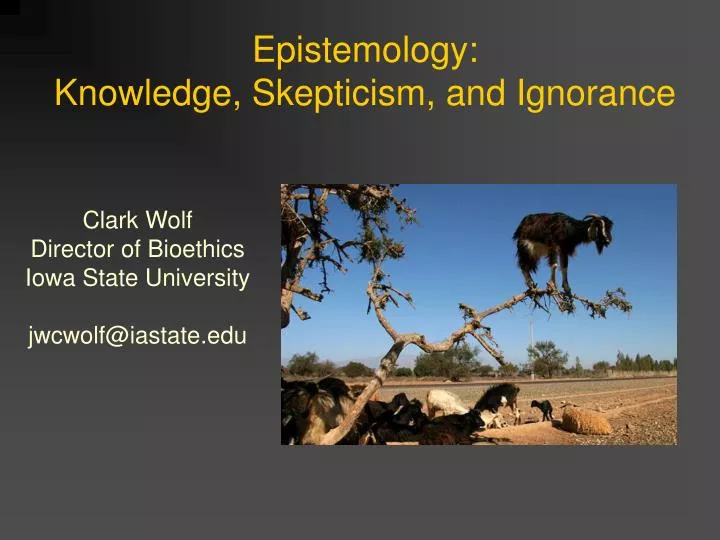 epistemology knowledge skepticism and ignorance