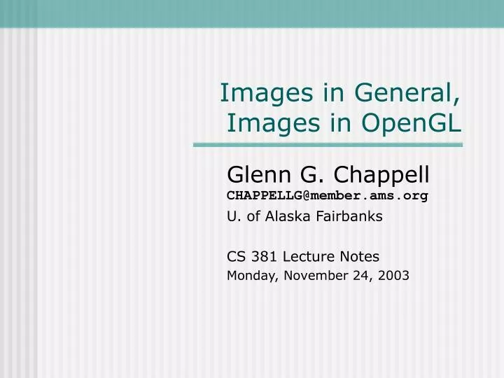 images in general images in opengl