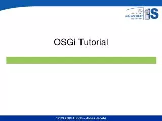 osgi tutorial