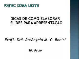 fatec zona leste