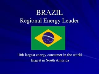 BRAZIL Regional Energy Leader